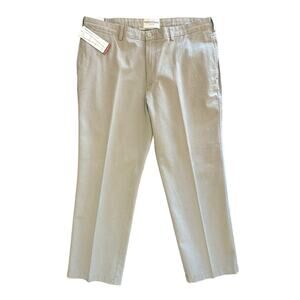 NWT Perry Ellis Cottons Weekend Chino Tailored Fit Premium Khaki Pants 40x30 Tan